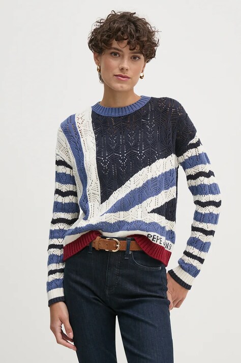 Πουλόβερ Pepe Jeans HARLOW χρώμα: ναυτικό μπλε, PL702202