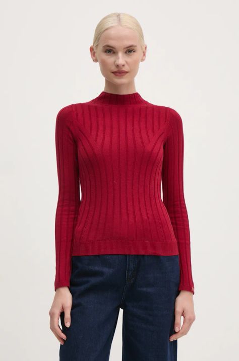 Pulover Pepe Jeans IZABEL TURTLENECK ženski, rdeča barva, PL702224