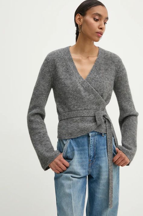 Marc O'Polo cardigan in lana DENIM colore grigio 5000005141