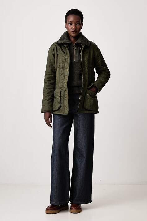 Barbour Sweter damski z wełną zielony LKN1579