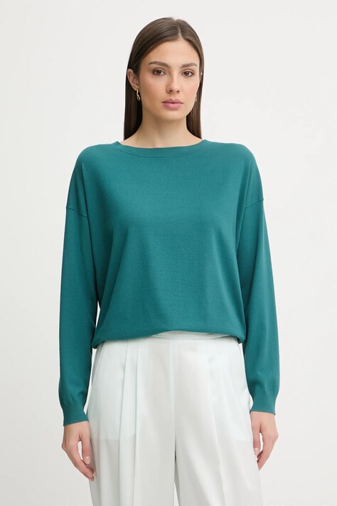 Sisley sweter damski kolor granatowy lekki 17Q3M103J