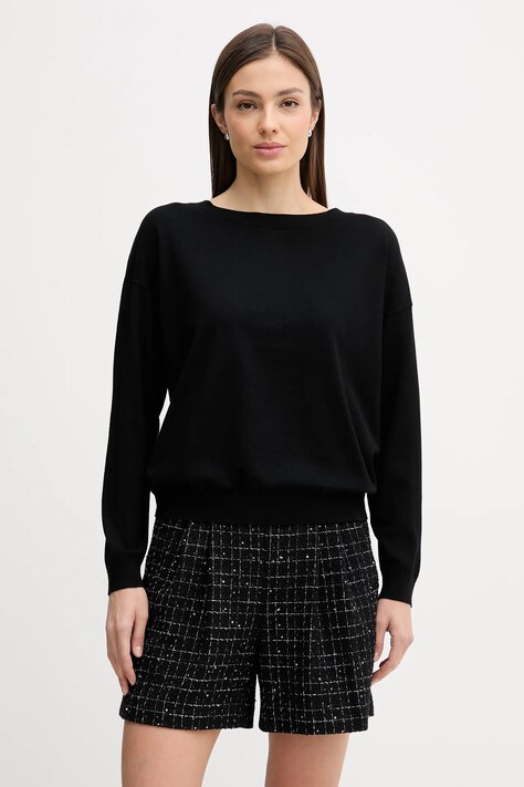 Sisley sweter damski kolor czarny lekki 17Q3M103J