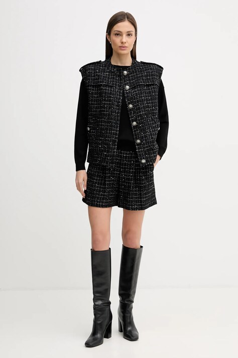 Sisley sweter damski kolor czarny lekki 17Q3M103J