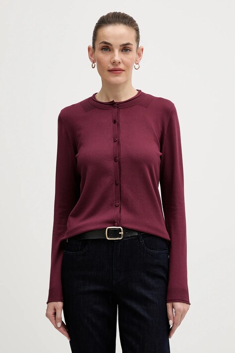 Sisley kardigan damski kolor czarny lekki 17Q3M5203