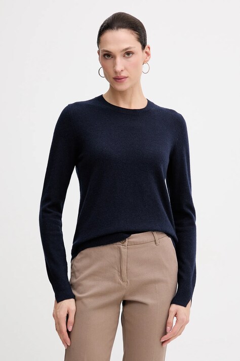 Sisley sweter damski kolor granatowy lekki 102HM100F