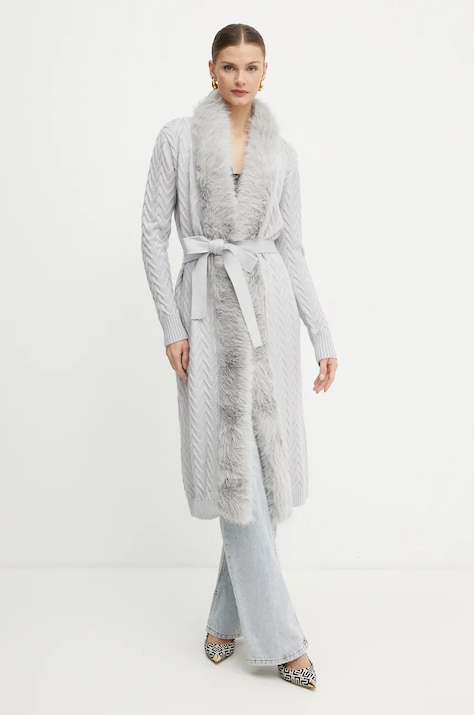Marciano Guess cardigan PAULA femei, culoarea gri, călduros, 4BGR47 5618Z