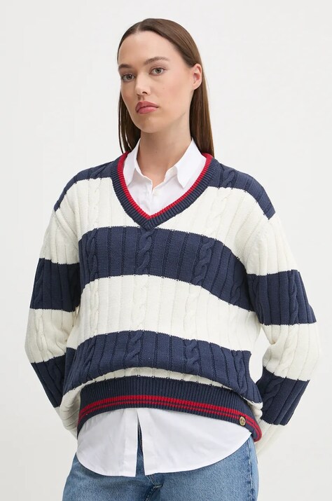 Superdry sweter damski kolor granatowy  W6110569A-2JL