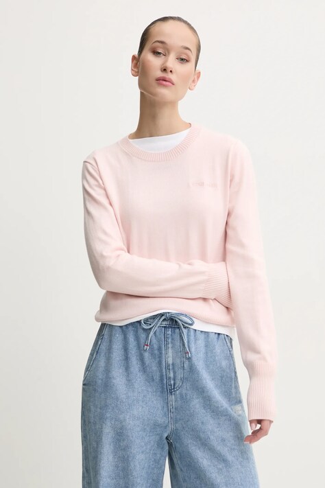 Guess Jeans pulover din amestec de lână femei, culoarea roz, W4BR83 Z3HO2