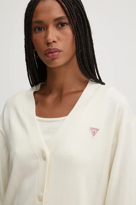 Guess Jeans cardigan din amestec de lana culoarea bej, light, W4BR16 Z3HO2