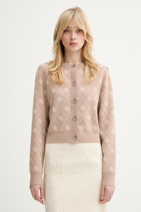 Guess cardigan con aggiunta di lana SARAH colore beige W4BR0D Z3JD2