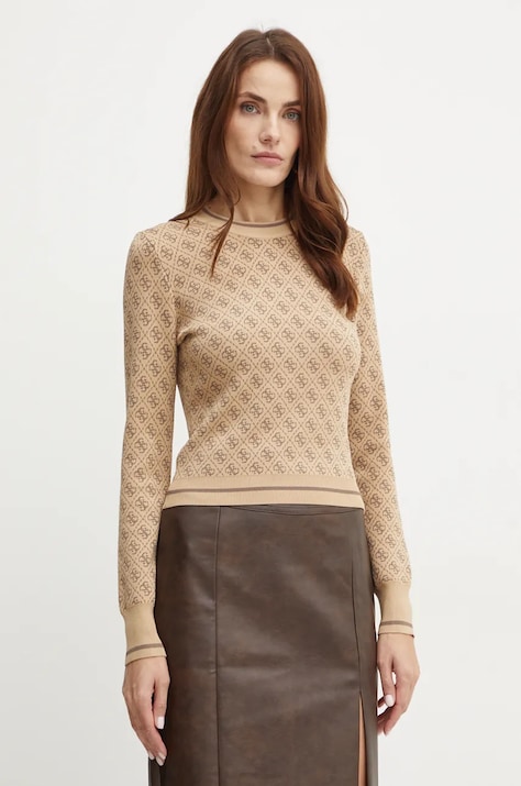 Guess sweter LISE damski kolor beżowy  W4BR21 Z37K0
