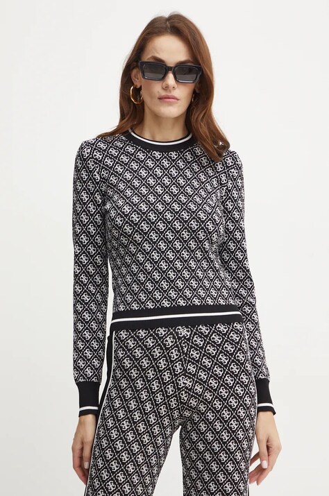Guess pulover LISE femei, culoarea negru, W4BR21 Z37K0