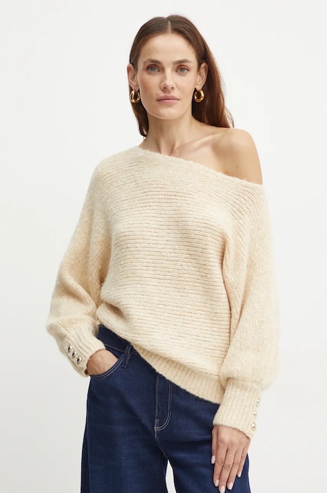 Свитер с примесью шерсти Guess ISLA женский цвет бежевый W4BR67 Z3JL0