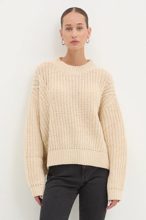 Billabong pulover Good Fortune femei, culoarea bej, călduros, EBJSW00128