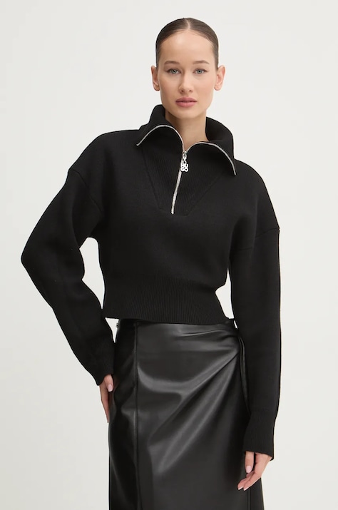 HUGO pulover din amestec de lana femei, culoarea negru, 50522545