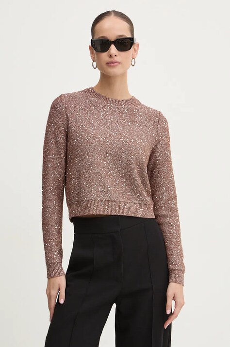 Светр HUGO жіночий колір коричневий легкий 50522560