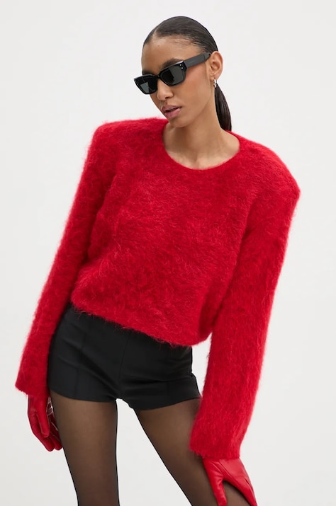 Gestuz maglione in lana donna colore rosso  10908339