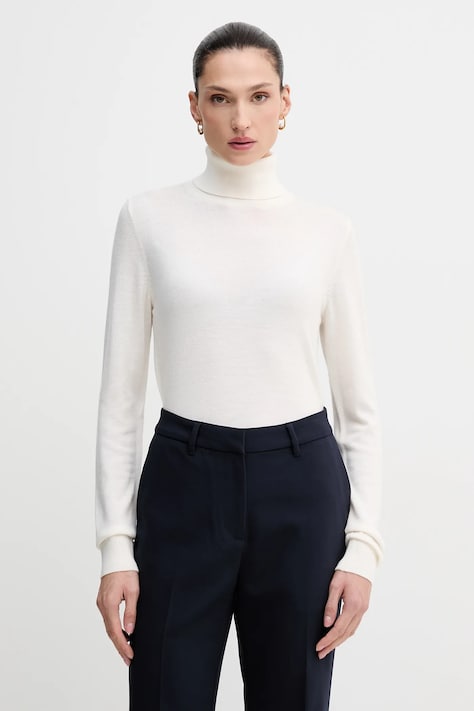 Пуловер Sisley в кафяво от лека материя с поло 11BAM201C