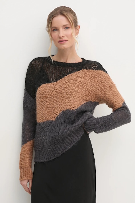 Пуловер Sisley дамски в сиво от лека материя 1342M105C