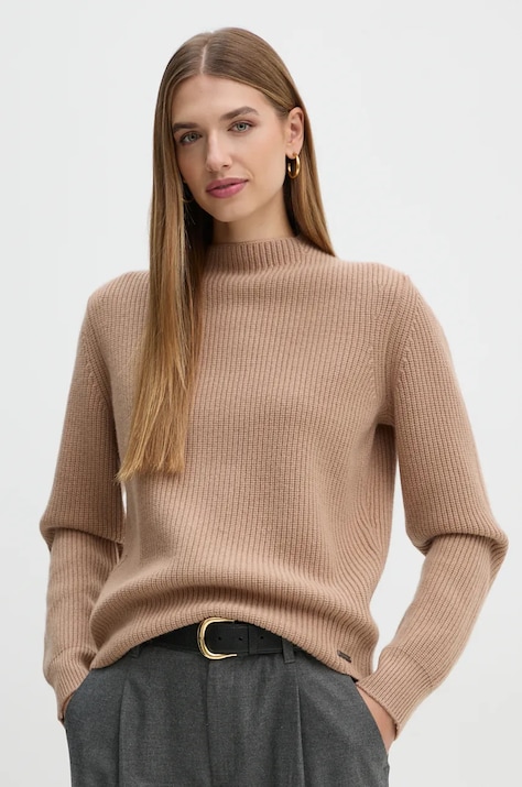 Calvin Klein pulover de lana femei, culoarea bej, K20K207426