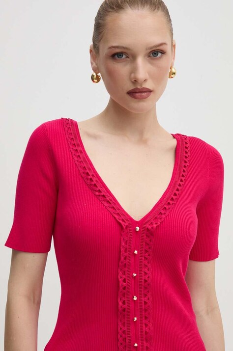 Morgan bluza MIGUI femei, culoarea roz, neted, MIGUI