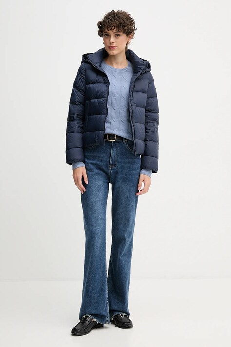 Tommy Hilfiger sweter wełniany damski kolor niebieski lekki WW0WW43586