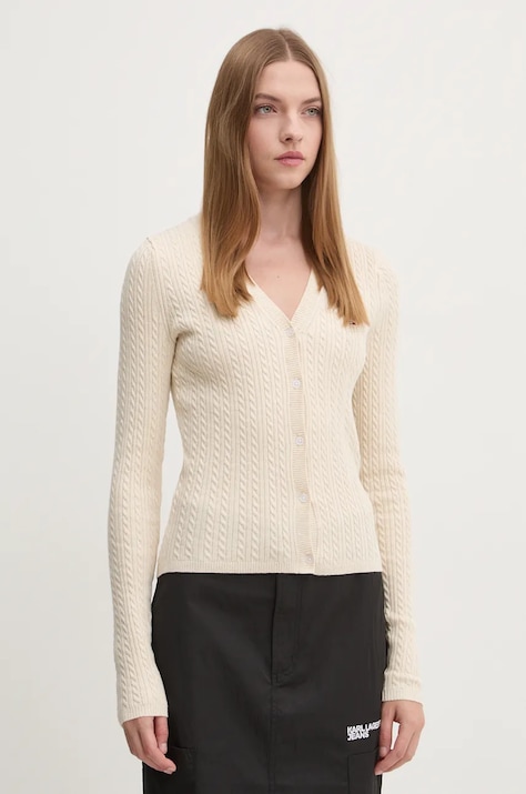 Джемпер Tommy Jeans женский цвет бежевый лёгкий DW0DW18682