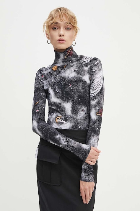 Moschino Jeans longsleeve femei, cu guler, A1213 8741