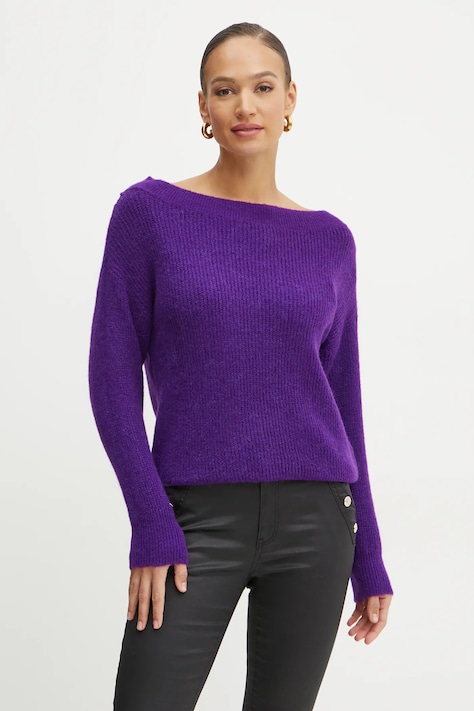 Свитер с примесью шерсти Morgan MREINE женский цвет фиолетовый MREINE