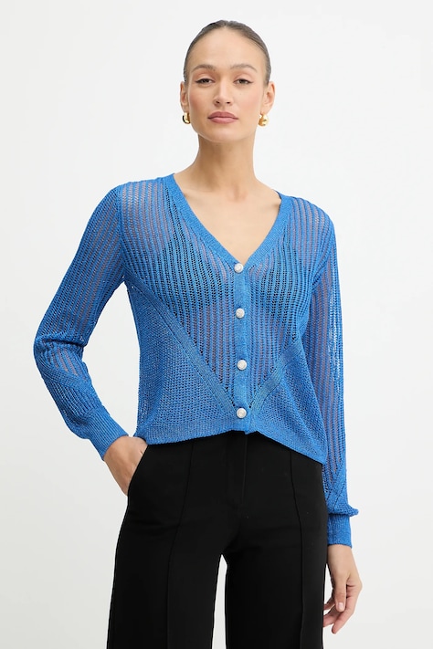 Morgan sweter MAGATHE damski kolor niebieski lekki MAGATHE