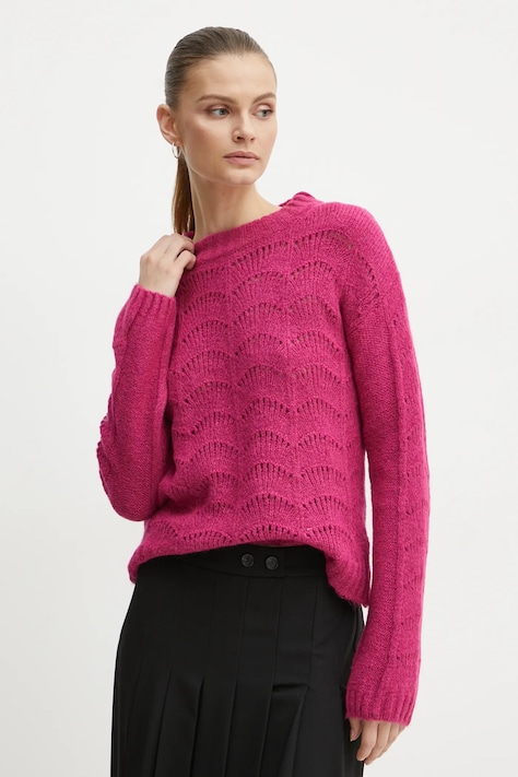 Morgan pulover din amestec de lana MDAMON femei, culoarea roz, MDAMON