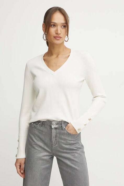 Пуловер Morgan MGOLD дамски в бежово MGOLD