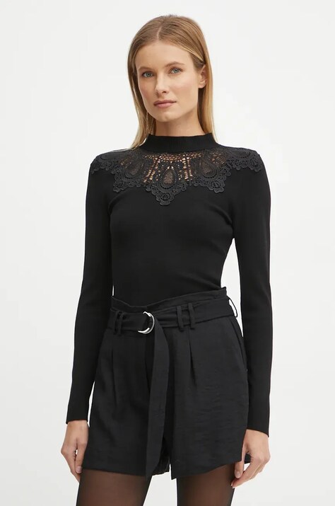 Morgan pulover MVIVIA femei, culoarea negru, light, MVIVIA