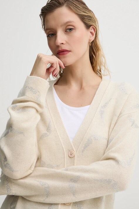 ZADIG&VOLTAIRE cardigan din casmir culoarea bej, light, KWCA00587
