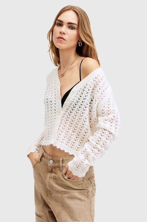 AllSaints cardigan din lana VIVIAN culoarea alb, W056KB