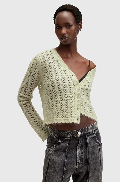 AllSaints cardigan din lana VIVIAN culoarea bej, W056KB