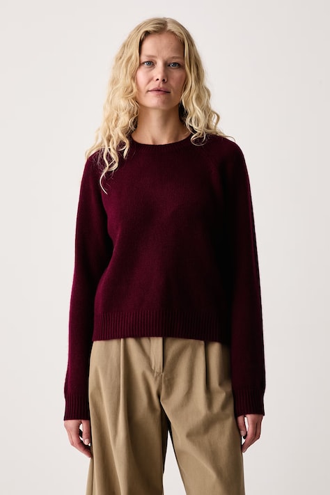 From Future Sweter damski kaszmirowy bordowy WPR00005