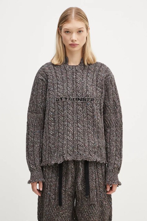 Светр з домішкою вовни Ottolinger Knit Chunky Sweater жіночий колір коричневий теплий 1070201521