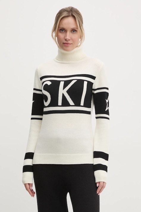 Perfect Moment pulover Schild femei, culoarea bej, cu guler W30000075