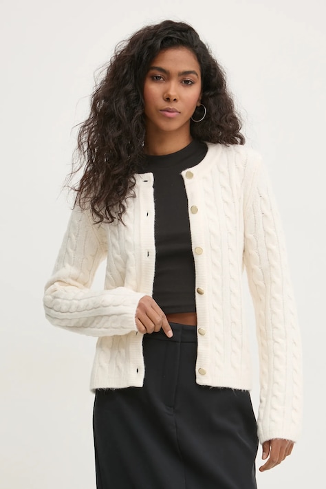 Svetr s příměsí vlny Abercrombie & Fitch béžová barva, KI150-4459