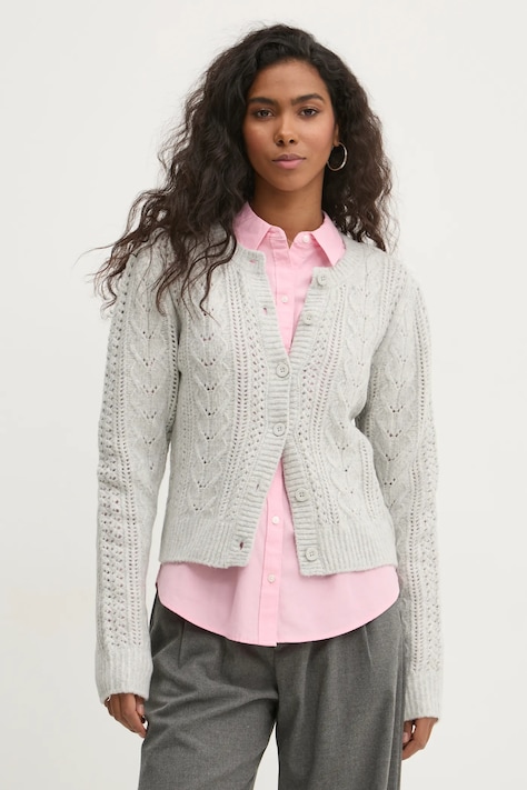Hollister Co. cardigan donna colore grigio KI350-4253