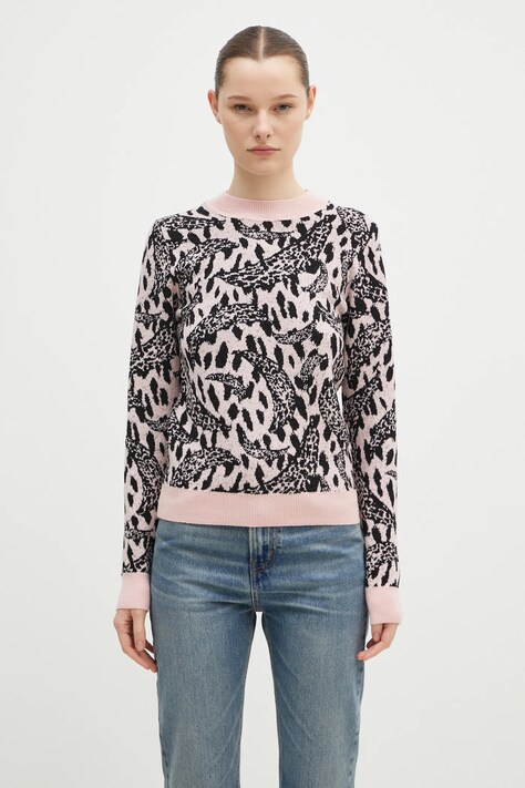 Fiorucci pulover din amestec de lana Pink Banimalier femei, culoarea roz, W01FPKSW195KN03PN04