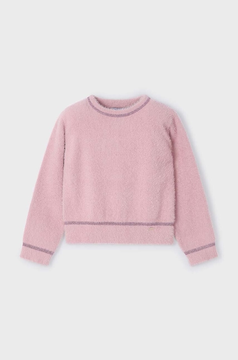 Mayoral sweter dziecięcy kolor różowy 4353