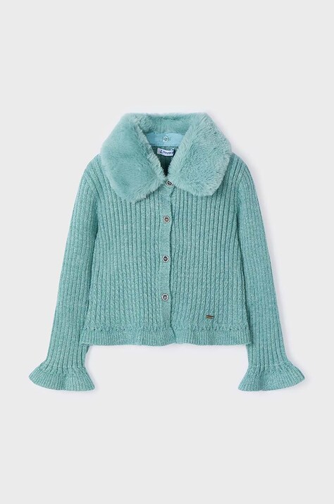 Mayoral cardigan copii culoarea turcoaz, 4362