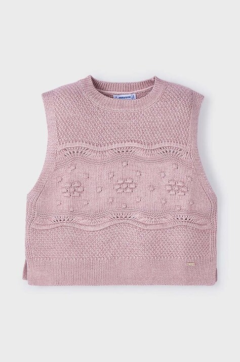 Детски елек Mayoral в розово от лека материя 4364