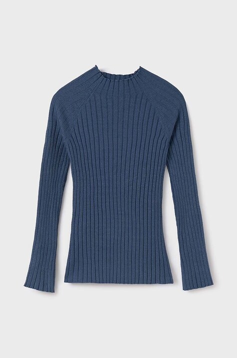 Детски пуловер Mayoral в синьо от лека материя 7001