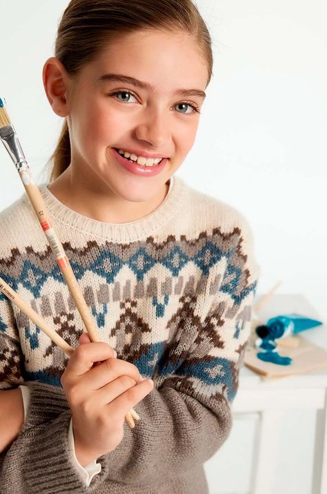 Дитячий светр Mayoral колір бежевий 7304