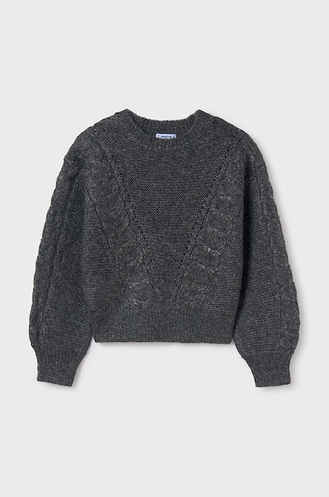 Παιδικό πουλόβερ από μείγμα μαλλιού Mayoral χρώμα: γκρι, 7310