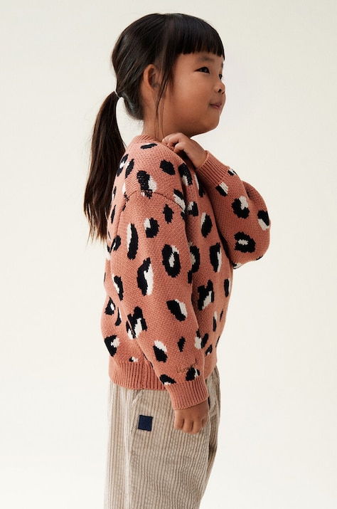 Παιδικό μάλλινο πουλόβερ Liewood Orlane Intarsia Knit Jumper χρώμα: ροζ, LW19545