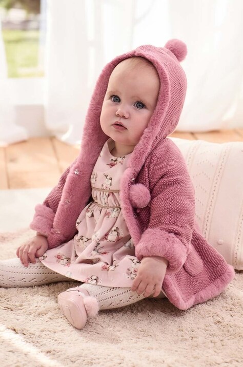 Кардиган для немовлят Mayoral Newborn колір рожевий 2304